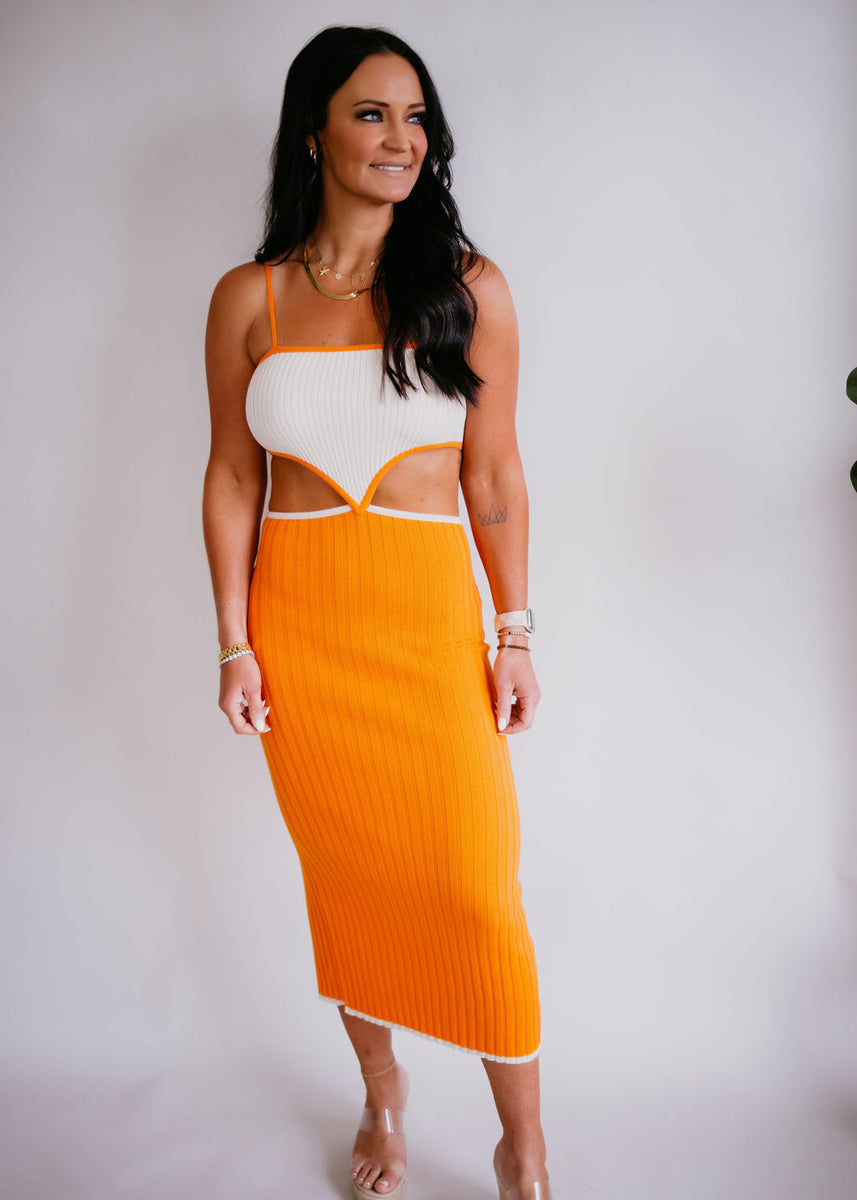 Fraya Cutout Midi Dress Lauriebelles