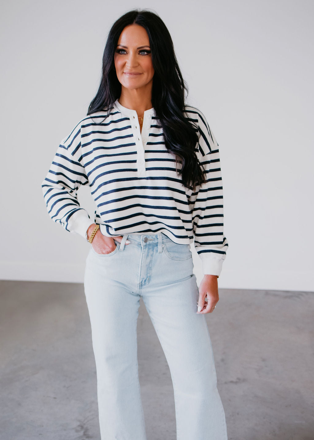 image of Cove Striped Pullover