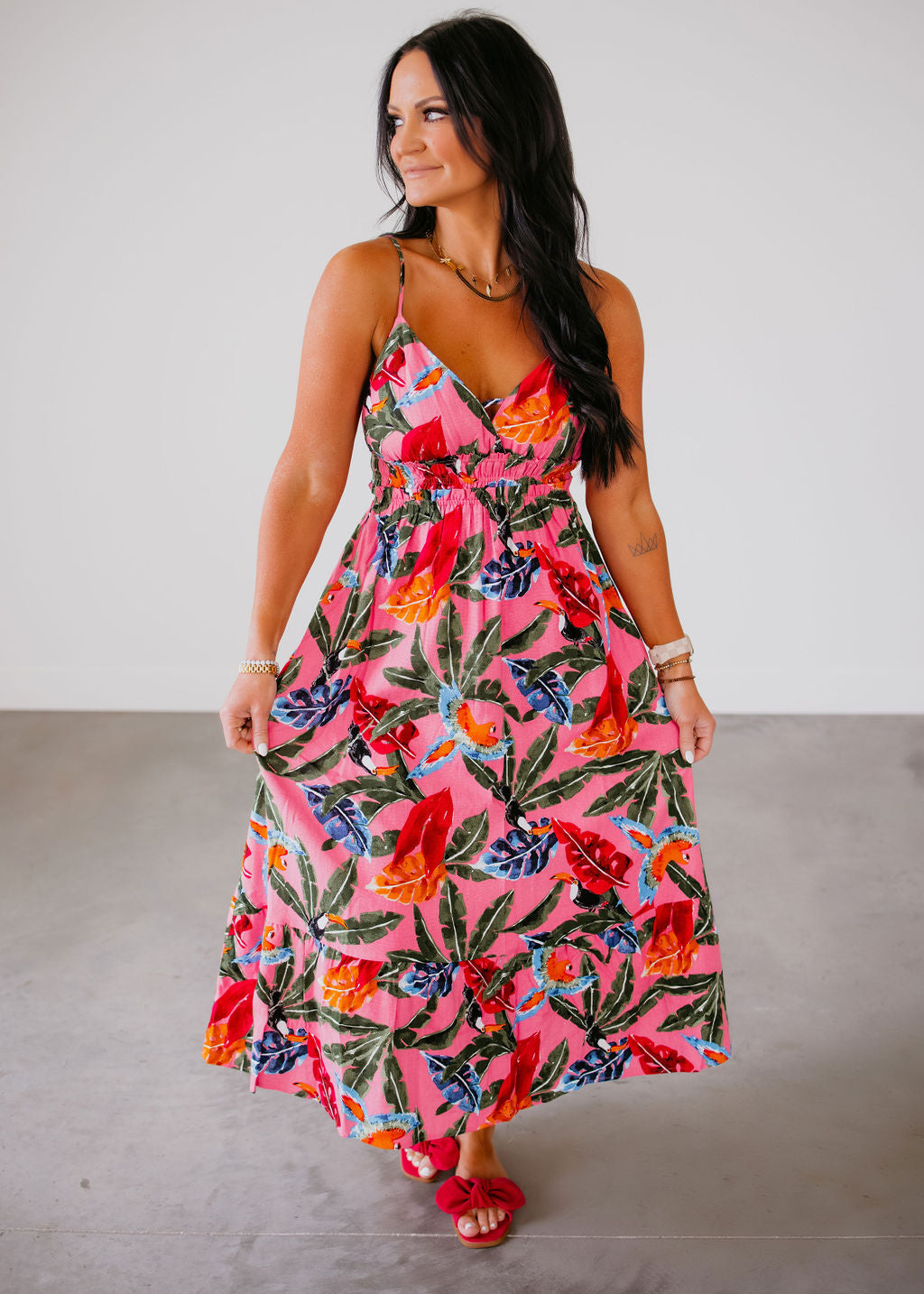 image of Tallulah Tropical Print Dress