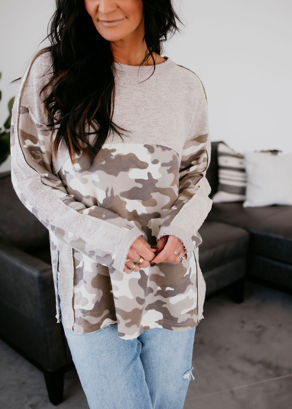 image of Clarice Camo Pullover