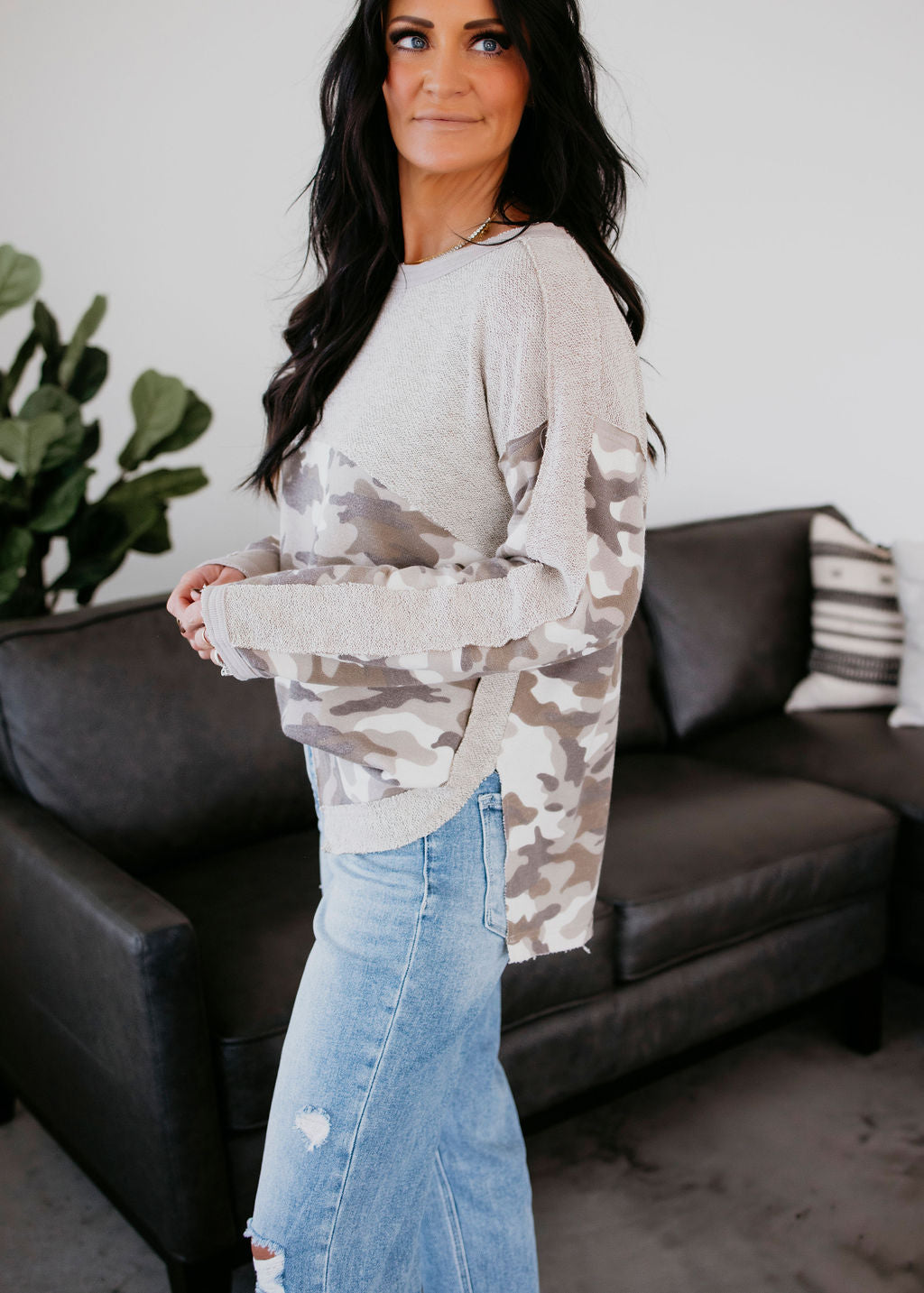 Clarice Camo Pullover