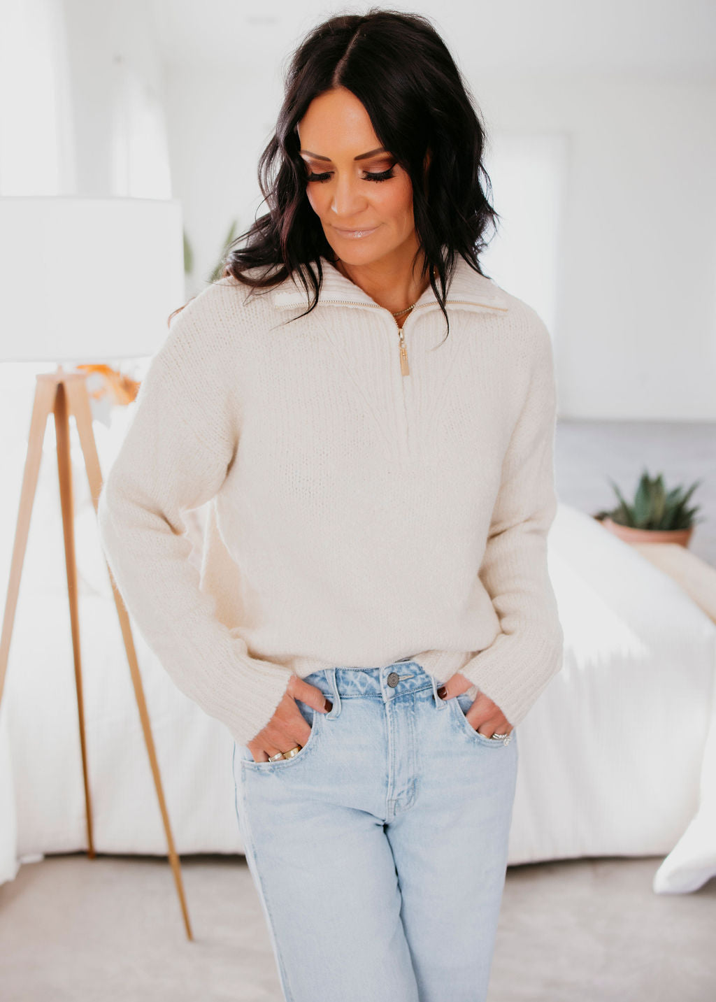 Cora Quarter Zip Sweater