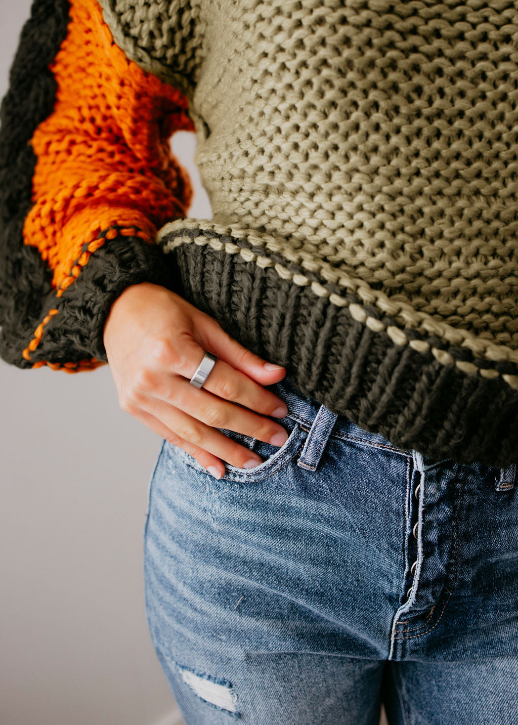 Rosalie Colorblock Chunky Sweater