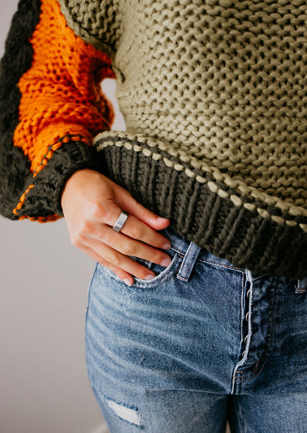 Rosalie Colorblock Chunky Sweater