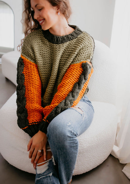 Rosalie Colorblock Chunky Sweater