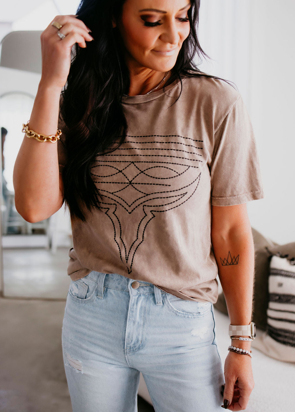 Western Boot Stitch Graphic Tee