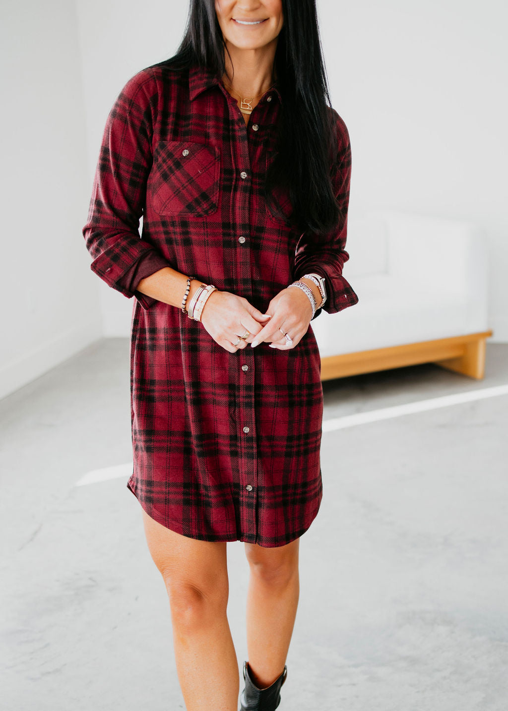 Leslie Plaid Dress