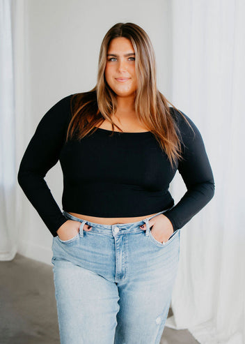 Veda Square Neck Seamless Top by Lily & Lottie