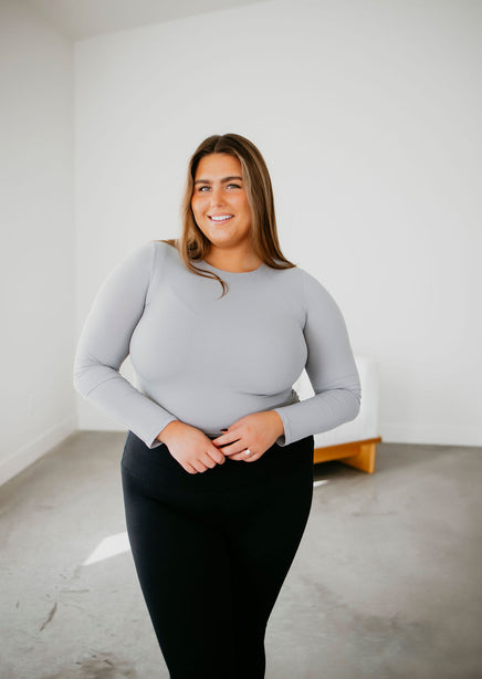 Stevie Crew Neck Seamless Top by Lily & Lottie