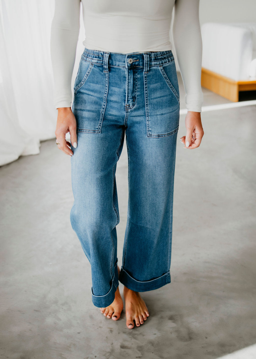 image of Kora Vervet Wide Leg Jean