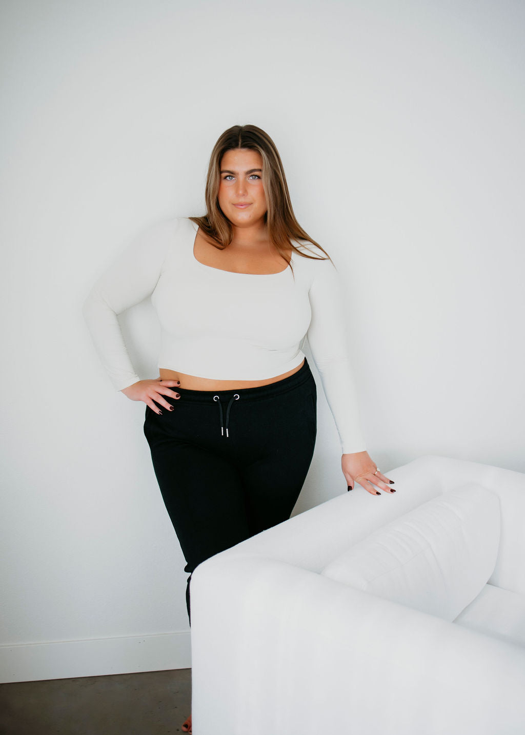 Veda Square Neck Seamless Top by Lily & Lottie