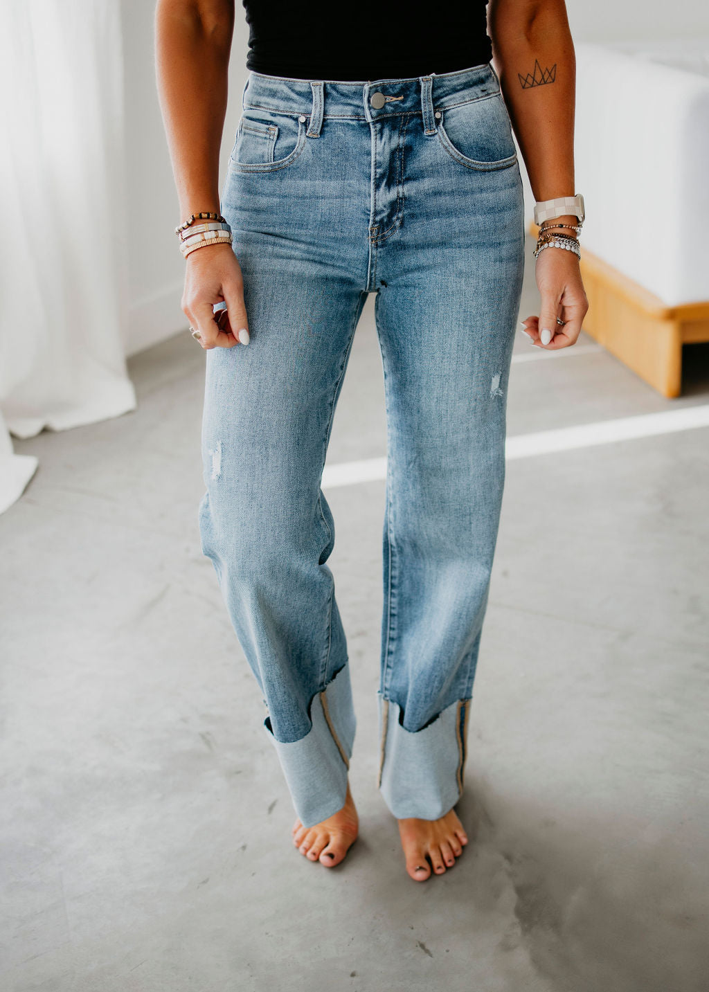 image of Shayna Risen Cuffed Jeans