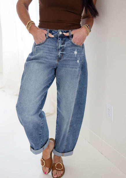 Corin Cello Cuffed Barrel Jeans product view