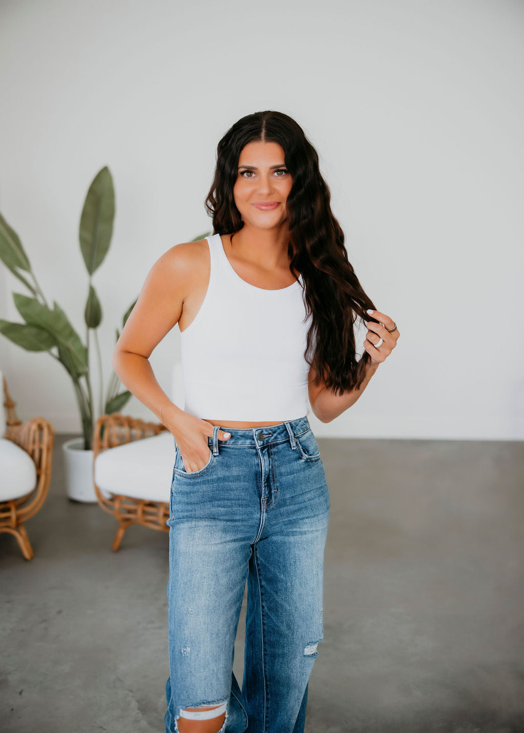 Shawnae High Neckline Tank