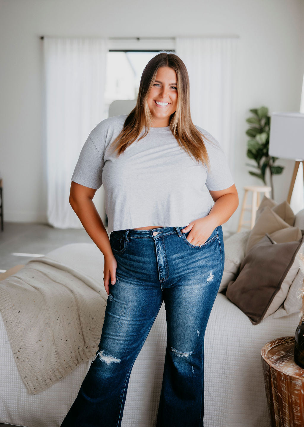 Chloe Crop Tee by Lily & Lottie