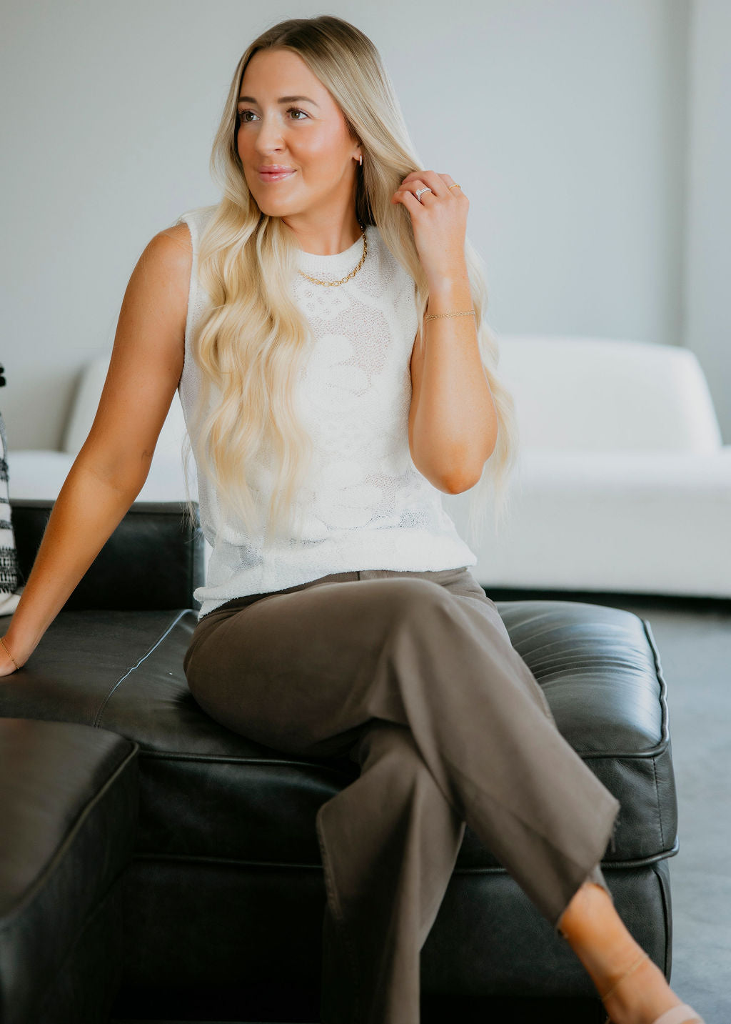 Skyla Floral Mesh Tank