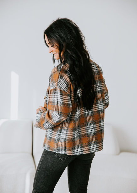 Nellie Plaid Button Down Top