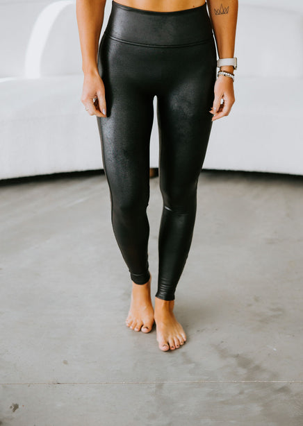 Spanx's Famously Flattering Faux Leather Leggings Are Now Fleece-Lined