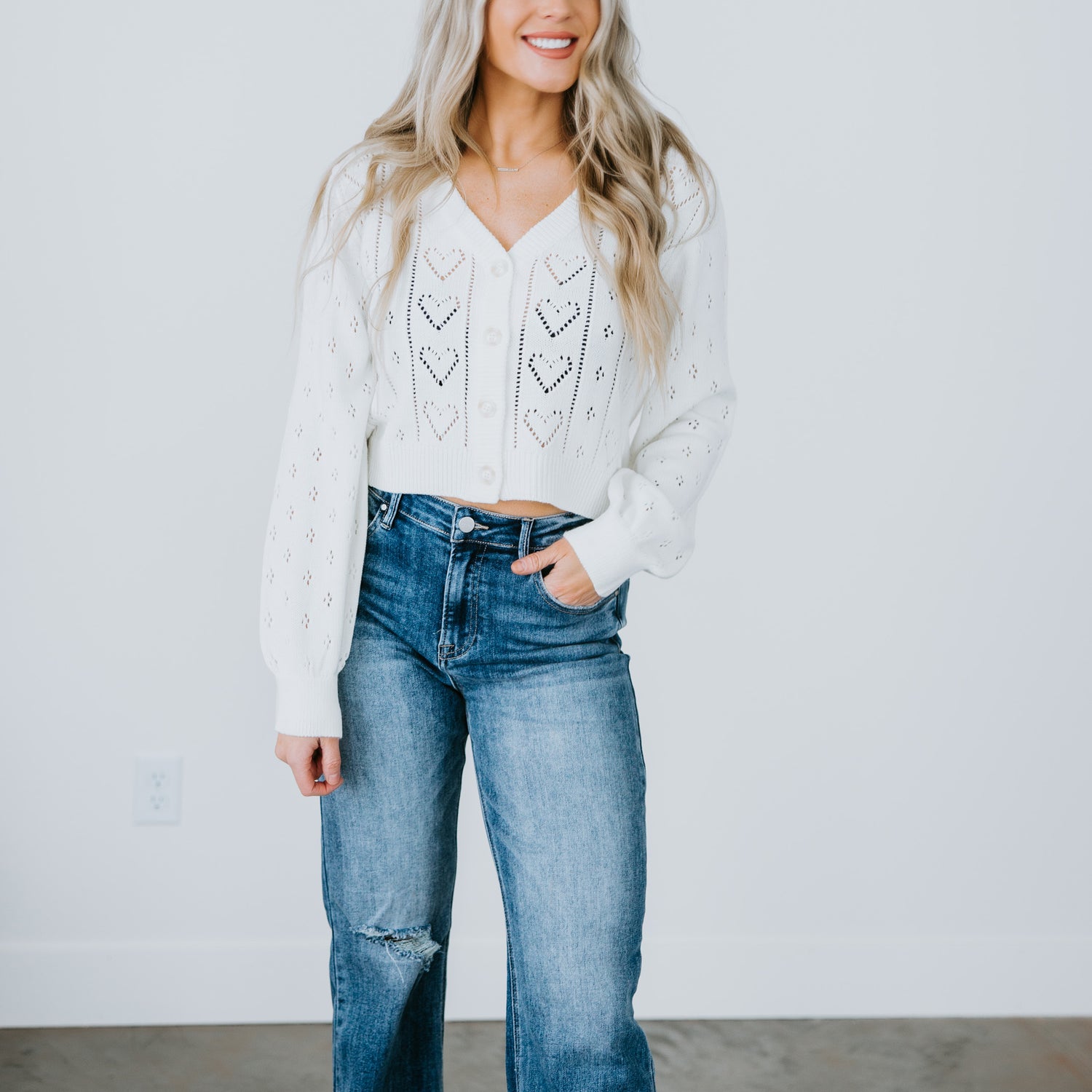 Eden Heart Print Cardigan