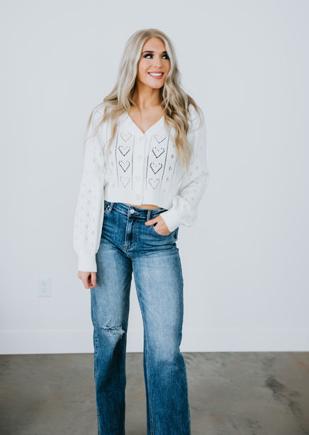 Eden Heart Print Cardigan