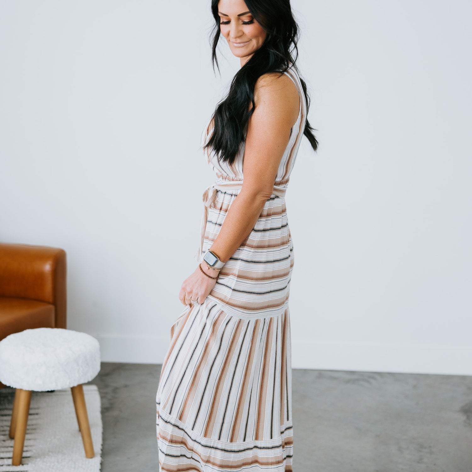 Moana Striped Maxi Dress