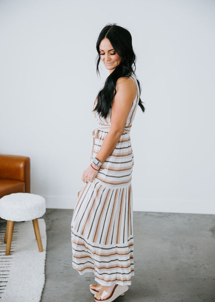 Moana Striped Maxi Dress