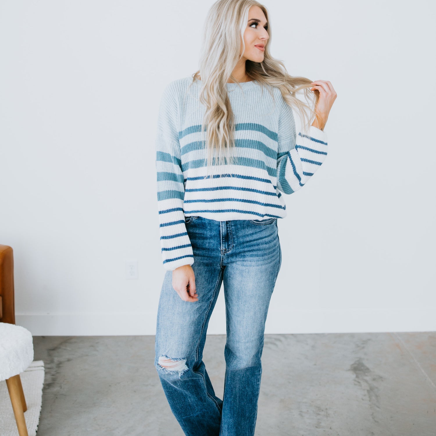 Kannon Striped Knit Sweater