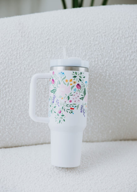 Floral Print Tumbler