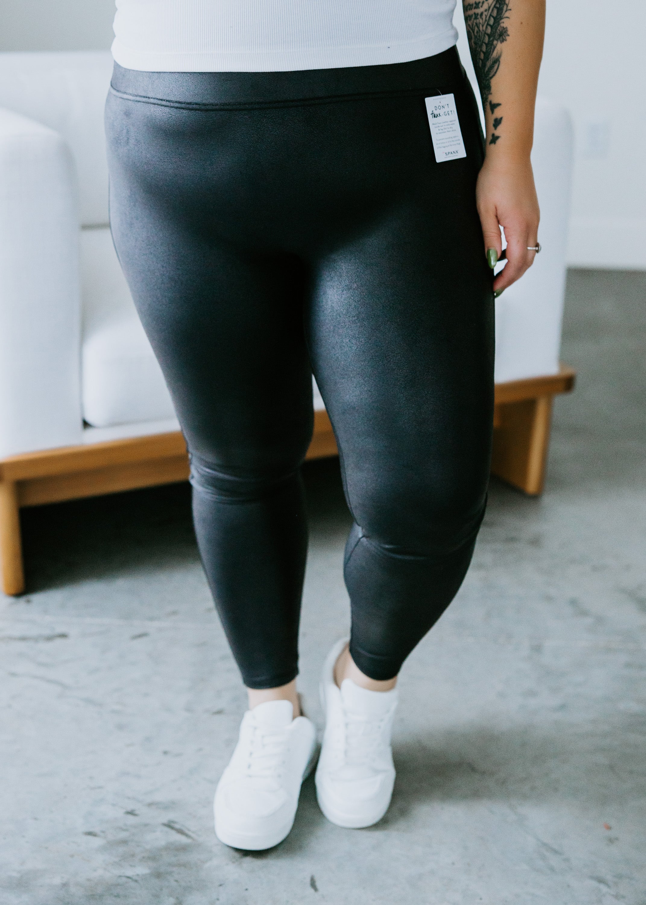 image of Curvy Spanx - Faux Leather Leggings