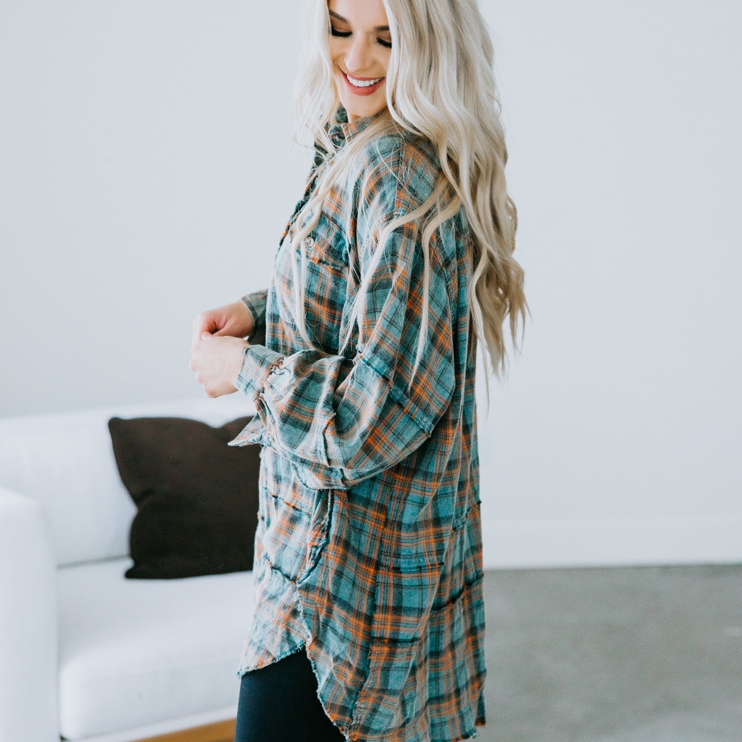 Archer Mineral Washed Plaid Shirt