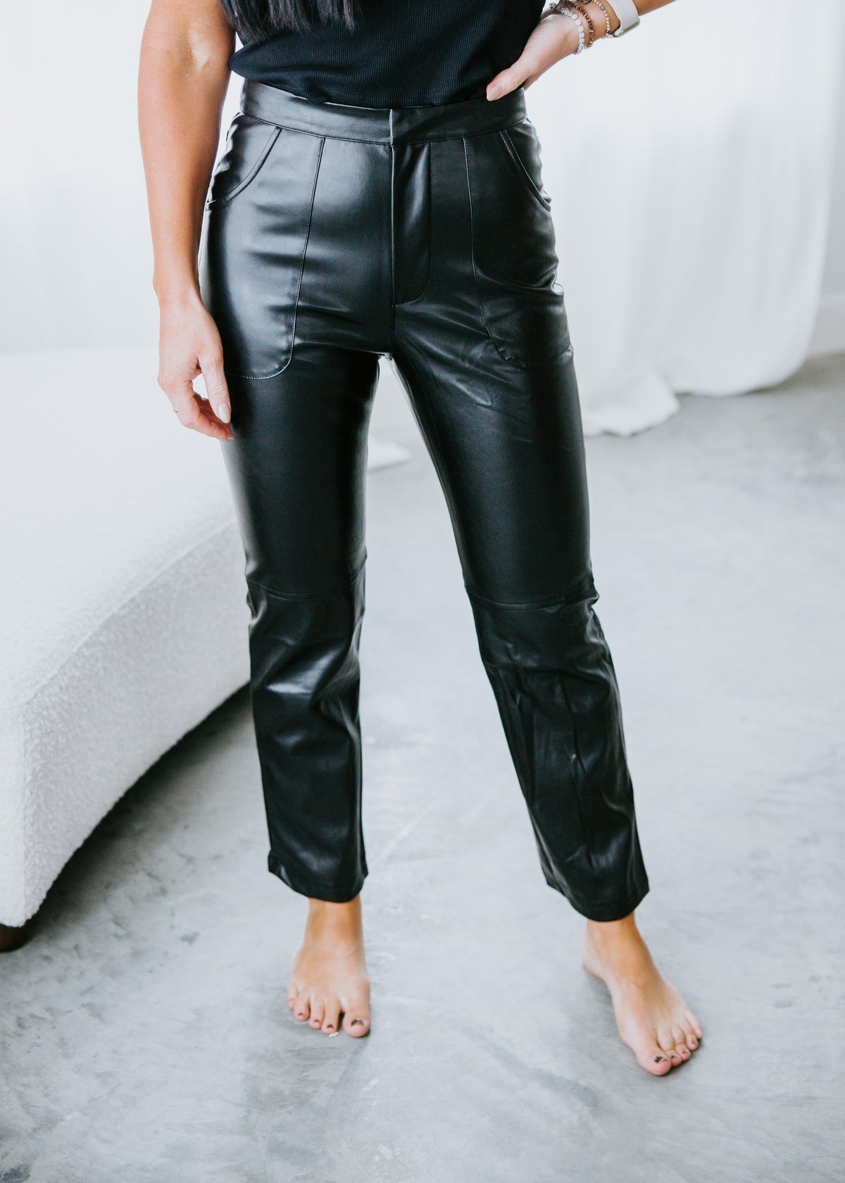 Jaeger Faux Leather Bootcut Pants – Lauriebelles