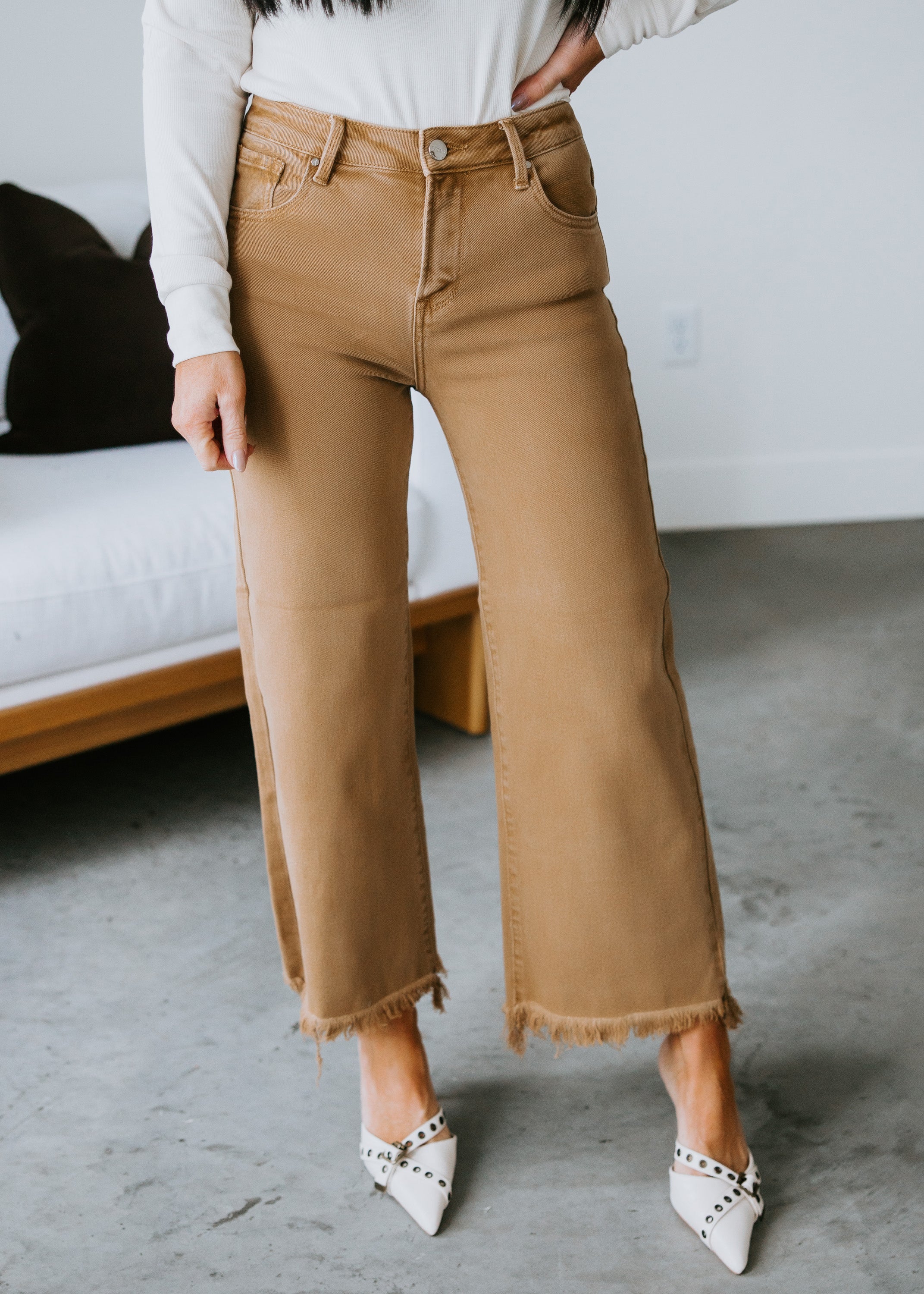 image of Miller Crop Wide Leg Jeans