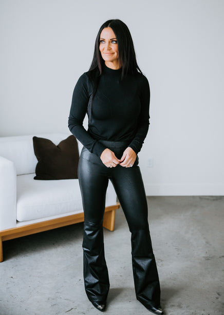 SPANX - Thursday PSA: Leather-Like Flare Pants are