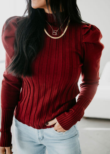 Desiree Mock Neck Knit Top