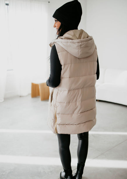 Garnet Puffer Midi Vest