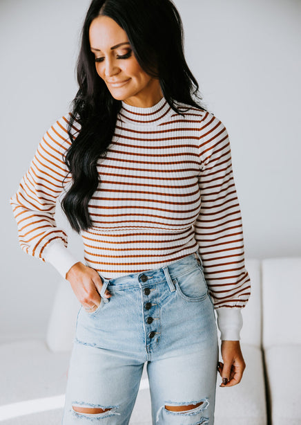 Neah Striped Sweater Bodysuit