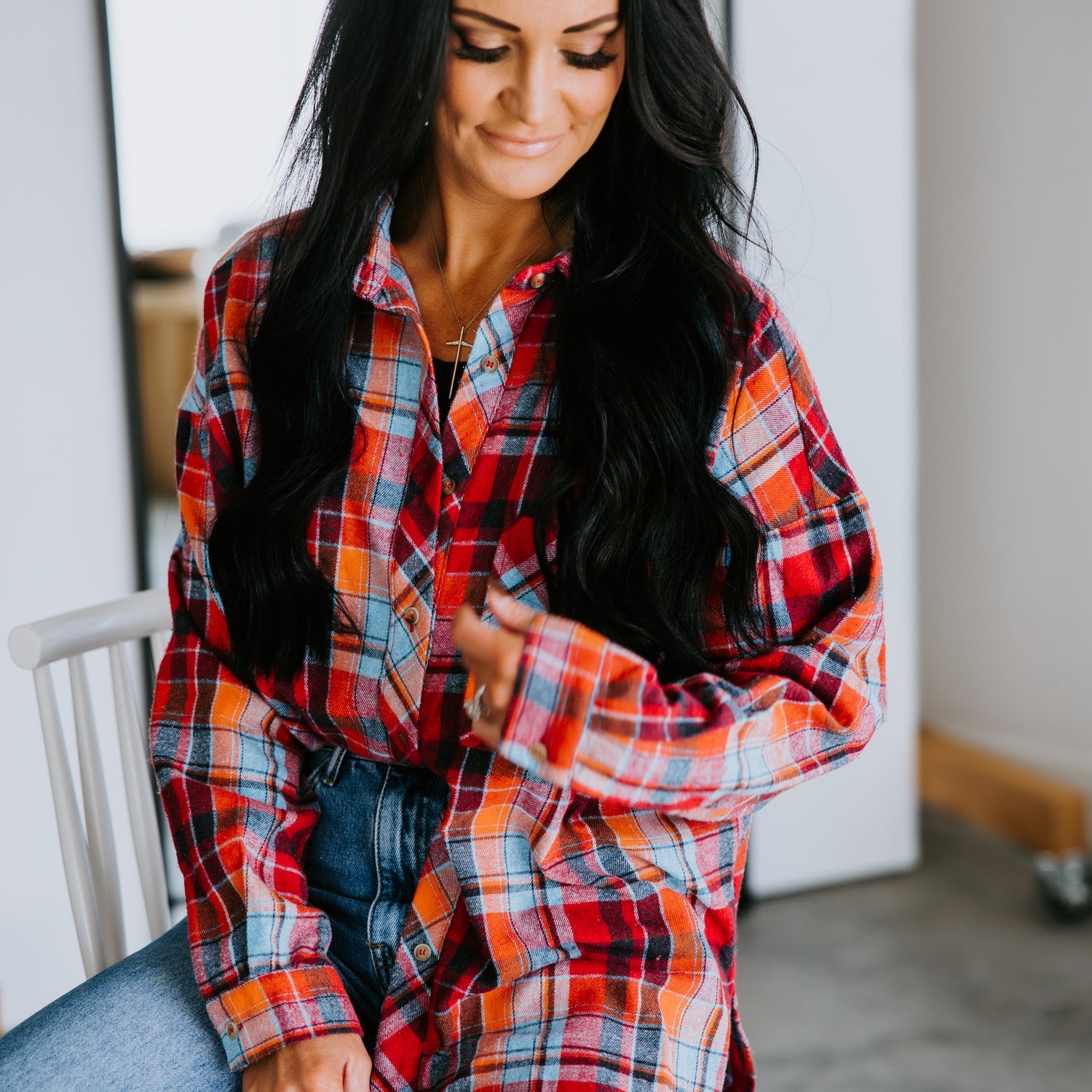 Granger Plaid Top