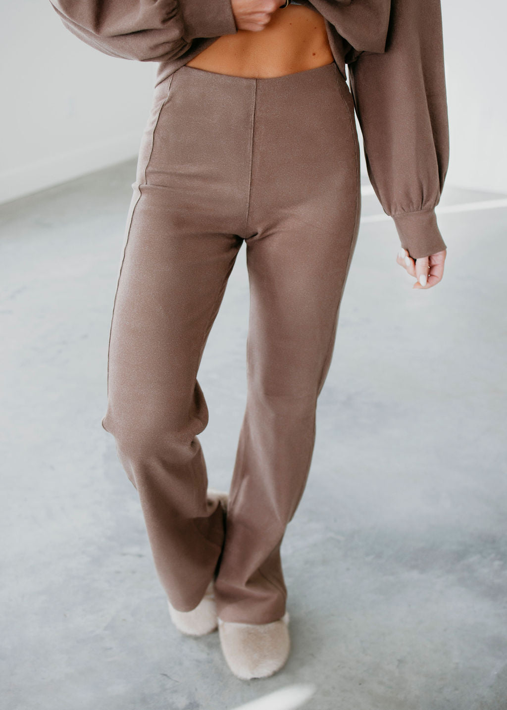 image of Amberly Brushed Straight Pant