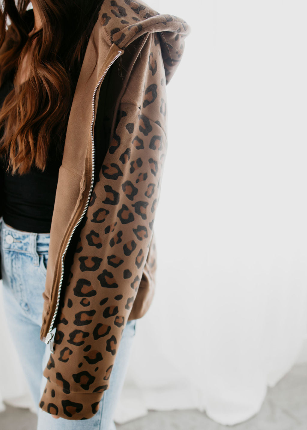 Maye Leopard Print Zip Jacket