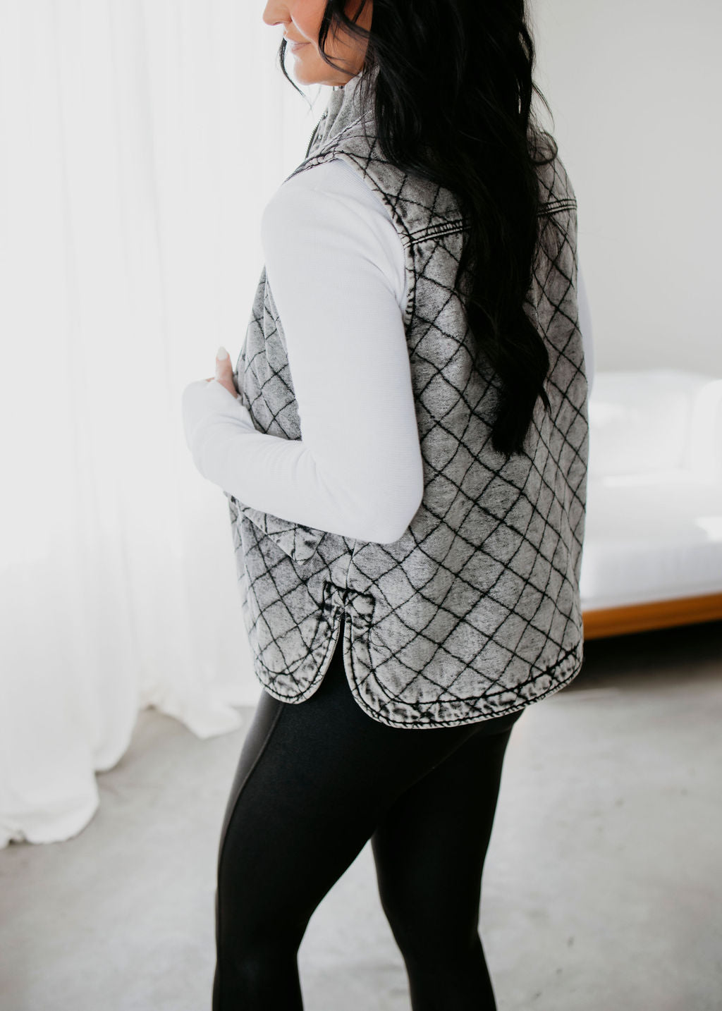 Penny Quilted Zip Front Vest