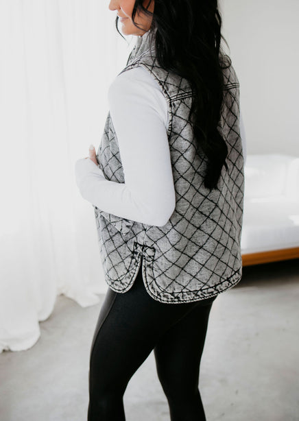 Penny Quilted Zip Front Vest