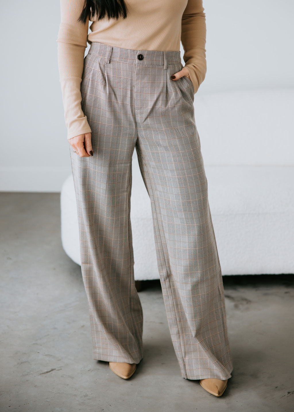 image of Adrie Plaid Trouser