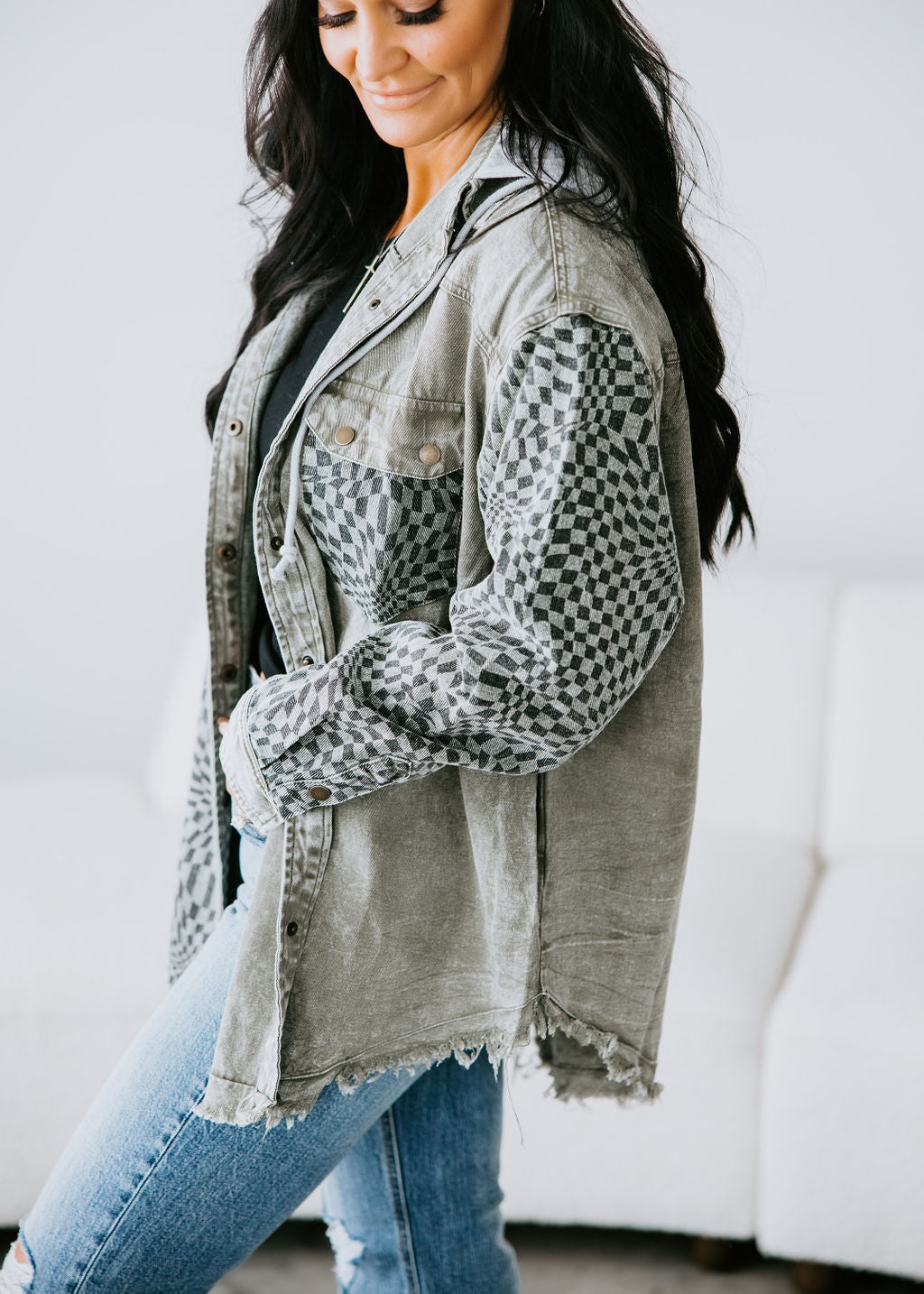 Apricot Lane Louisville - Chillier temps on #Thurby mean a denim jacket is  an easy #musthave for staying warm at the track! Pair with fun accessories  for chic southern style! #shoplocal #derbyweek #