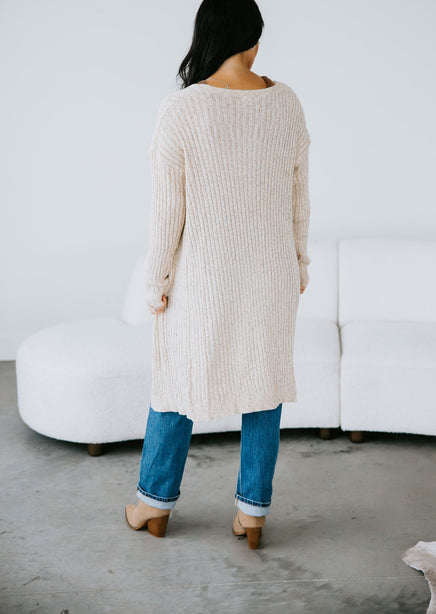 Tiyah Ribbed Duster Cardigan