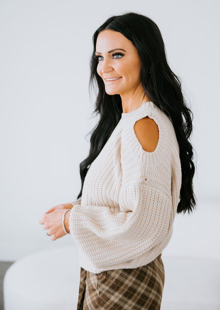 Jenna Cold Shoulder Sweater