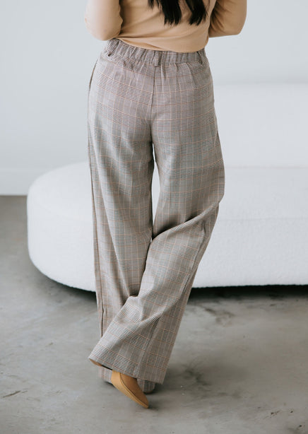 Plaid Linen Pants