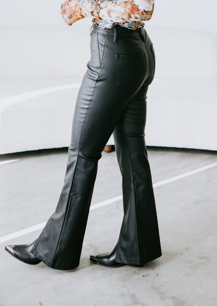 Jaeger Faux Leather Bootcut Pants – Lauriebelles