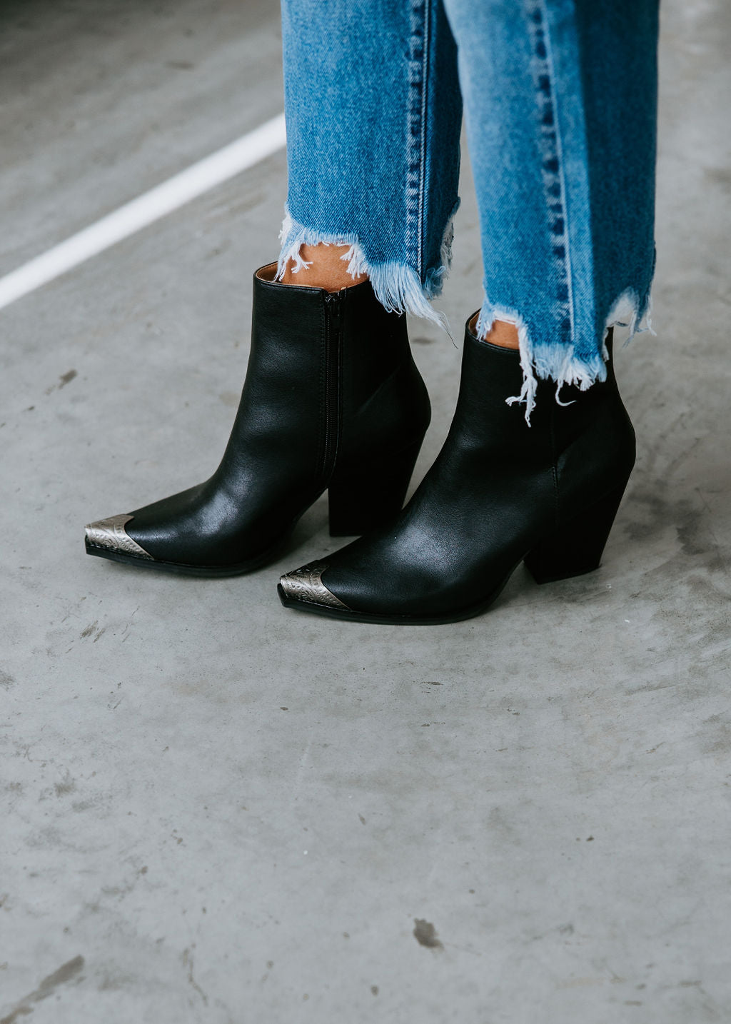 Zion Etched Toe Booties