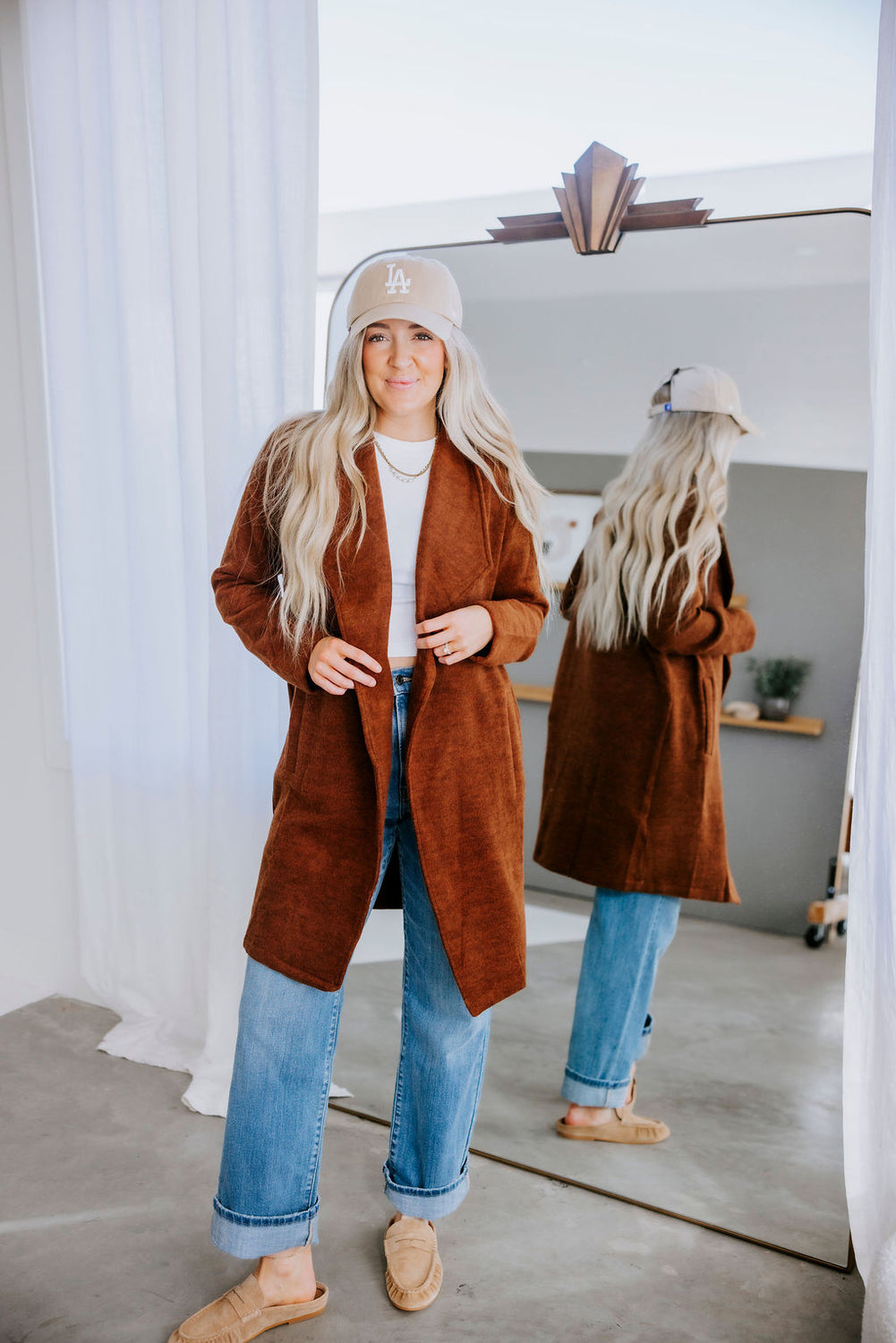 Thatcher Open Front Pocketed Coatigan