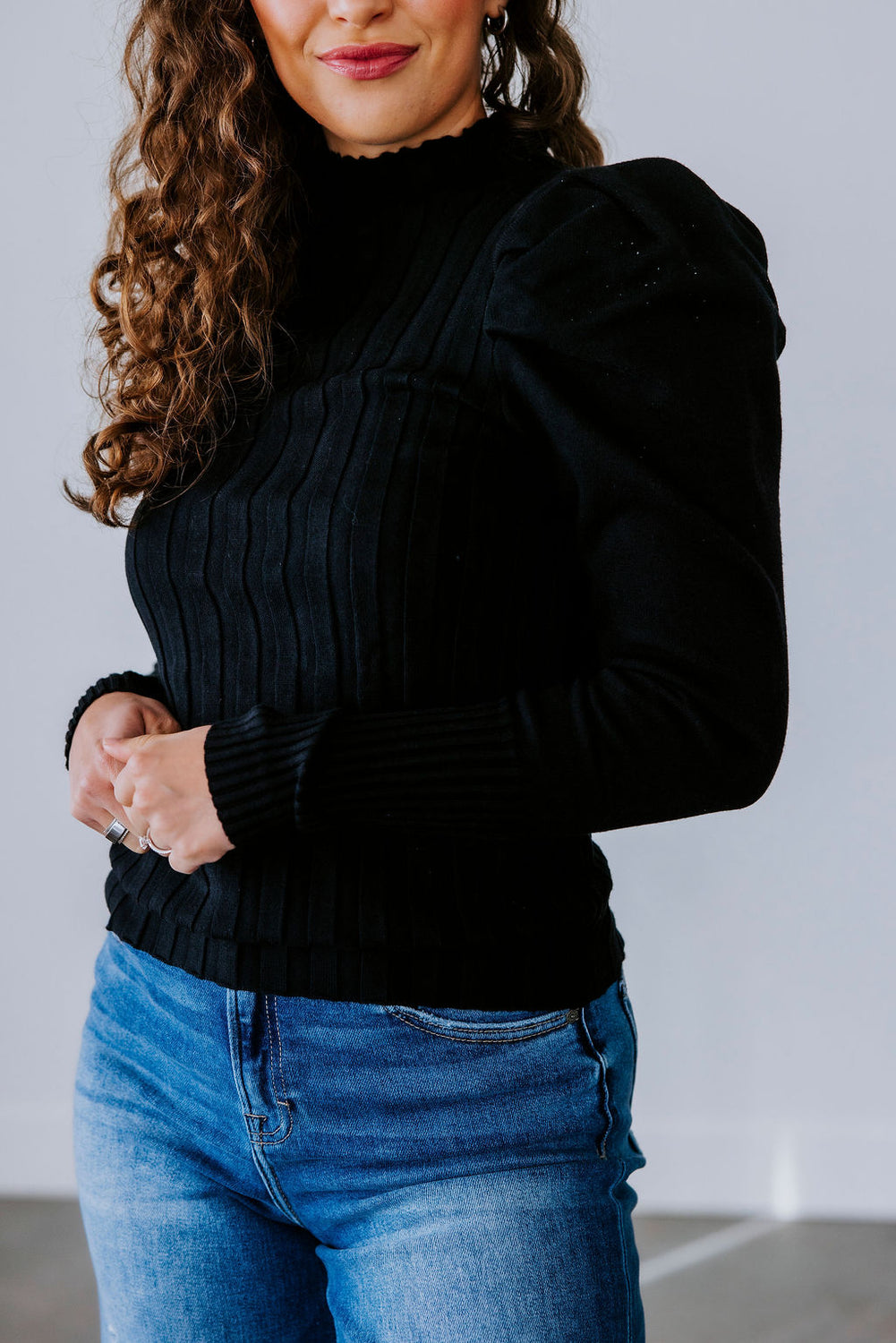 Desiree Mock Neck Knit Top